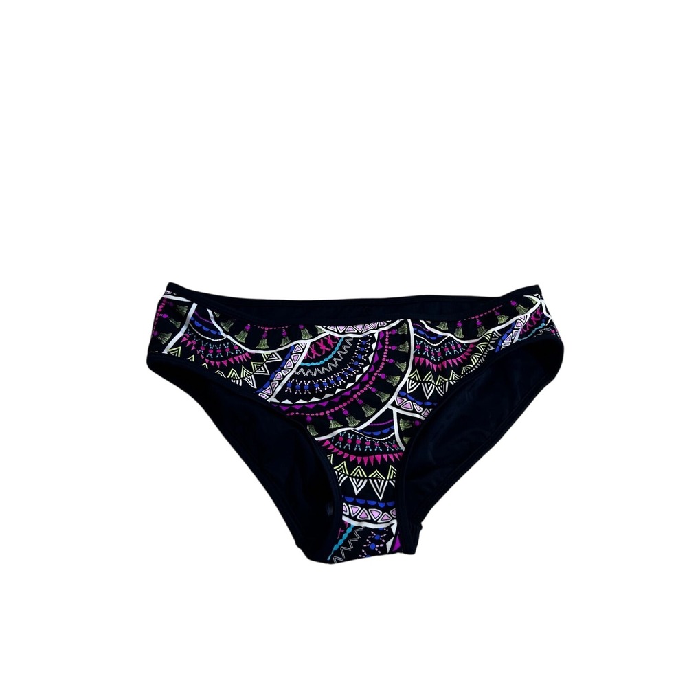 Urban Sea Reversible Bikini Bottom XL Black Geometric Tribal Print Women